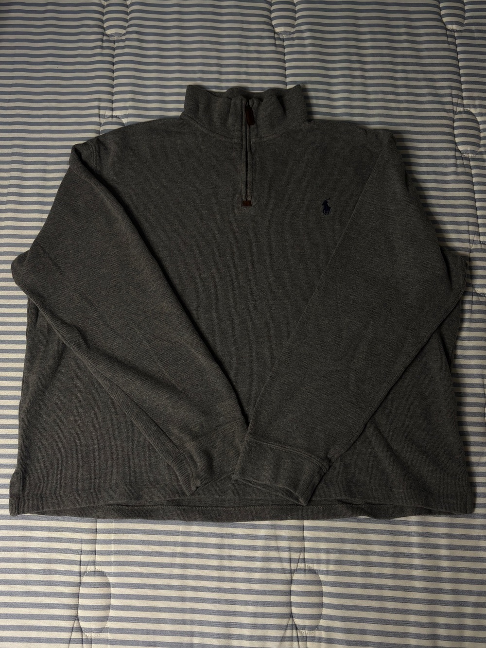 Ralph Lauren Men’s Dark Gray Half-Zip Sweater